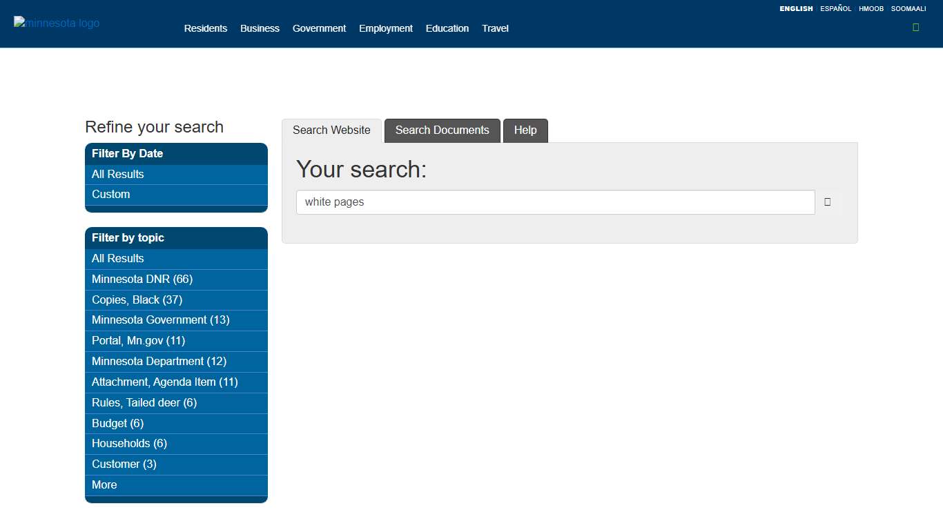 Search Page / mn.gov // Minnesota's State Portal